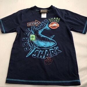 Boyz Wear navy multicolor shark graphic short sleeve t-shirt
